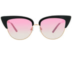 Matthew Williamson Sunglasses Cat Eye Black and Peach