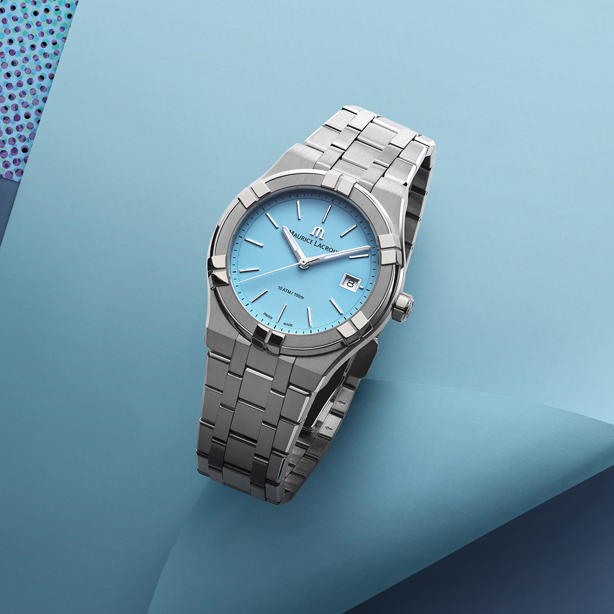 Maurice Lacroix Unisex Watch 40mm Aikon Quartz Colours Light Blue