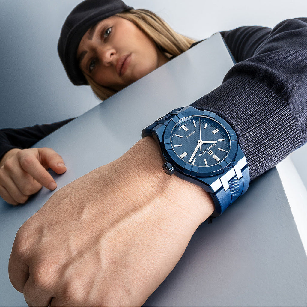 Maurice Lacroix Unisex Watch 39mm Aikon Automatic Blue PVD Limited Edition
