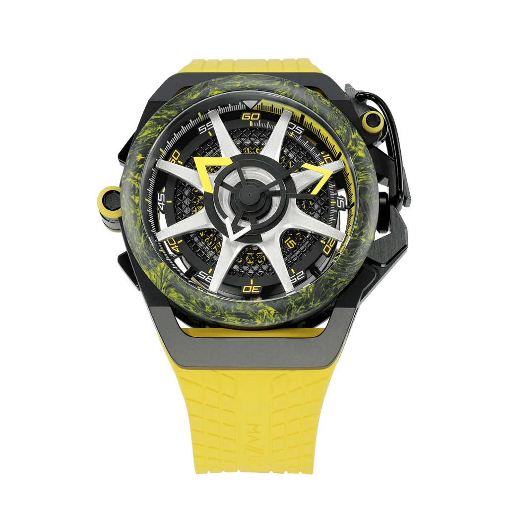 Mazzucato Reversible Watch Monza Yellow Carbon