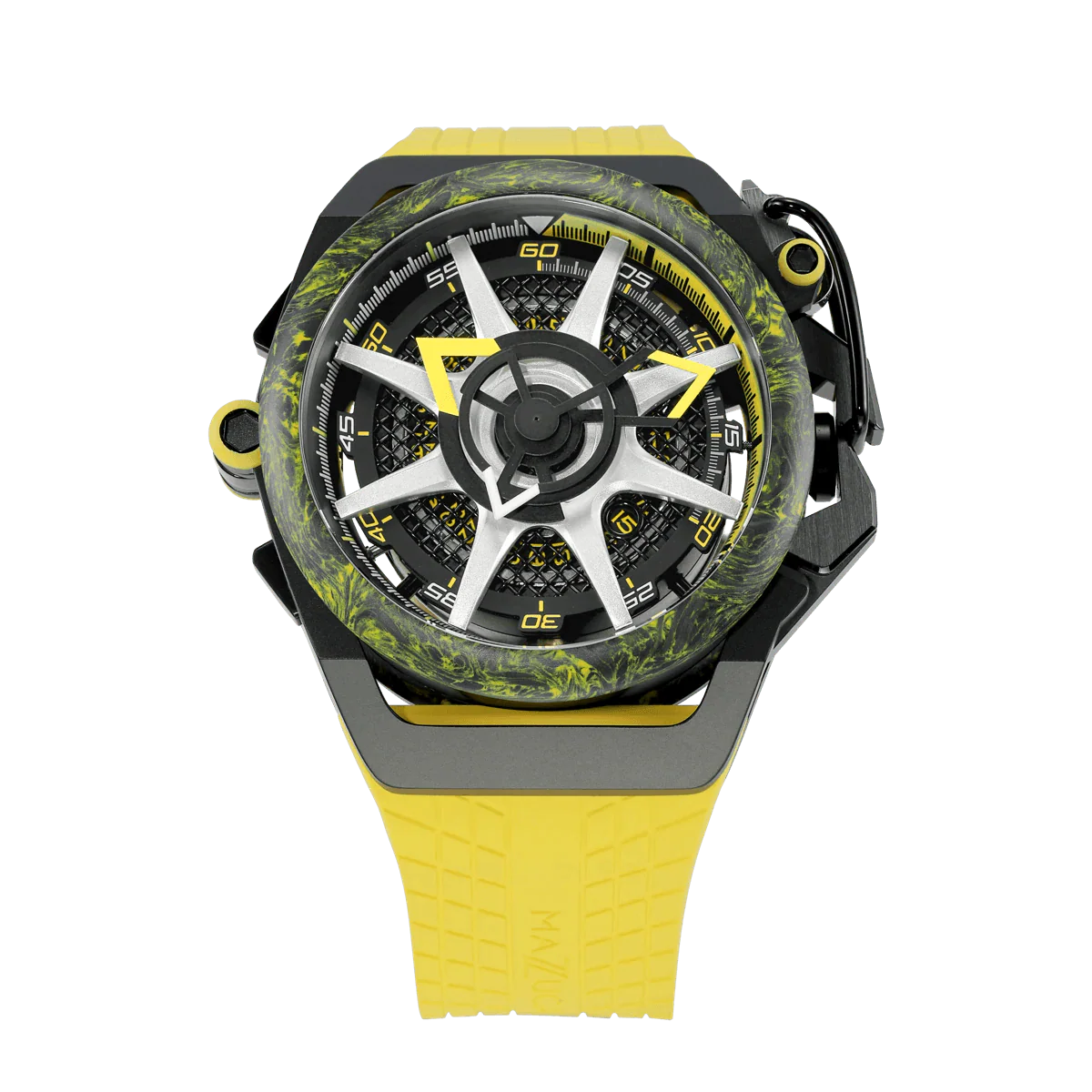 Mazzucato Reversible Watch Monza Yellow Carbon