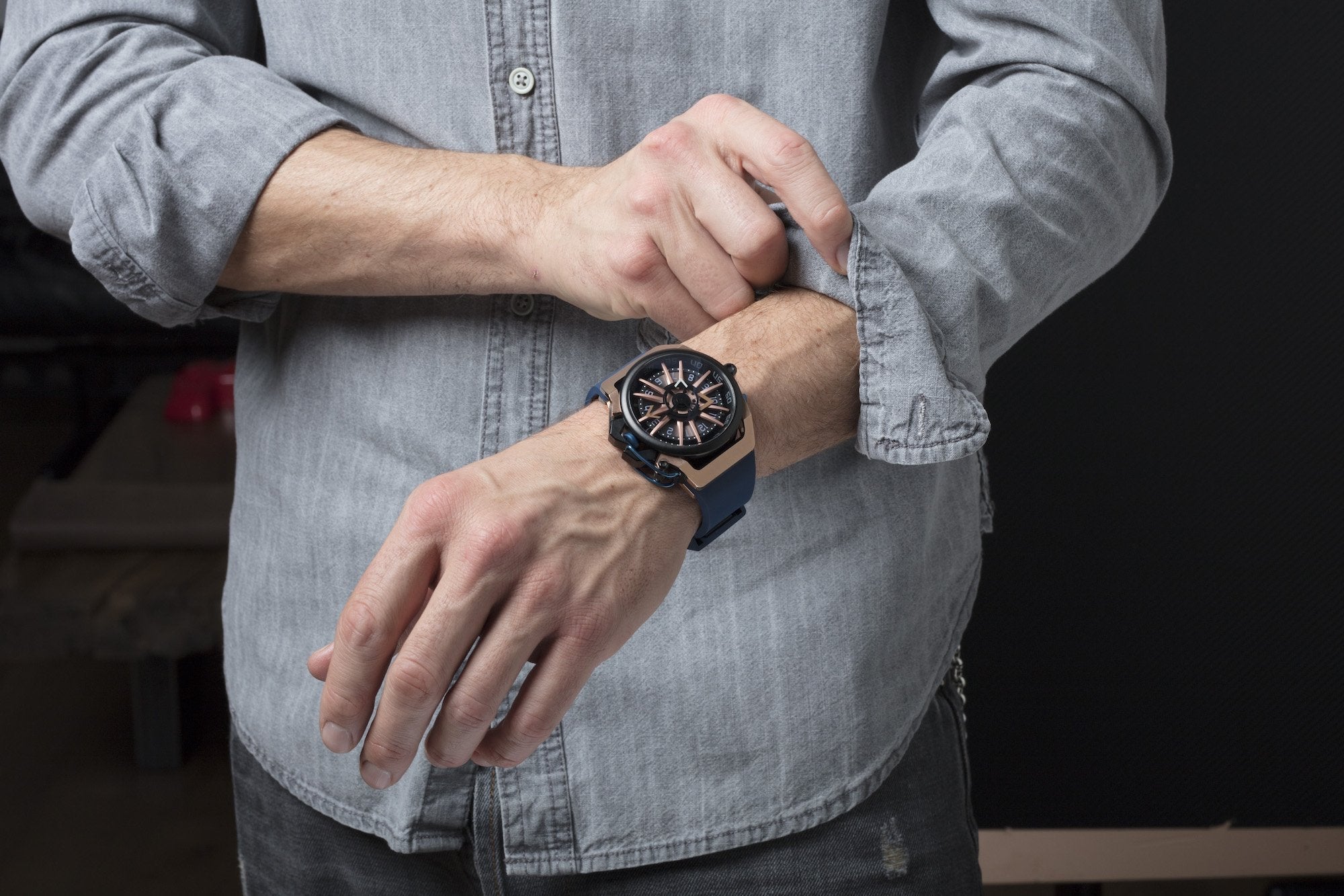 Mazzucato Reversible Watch RIM Rose Gold