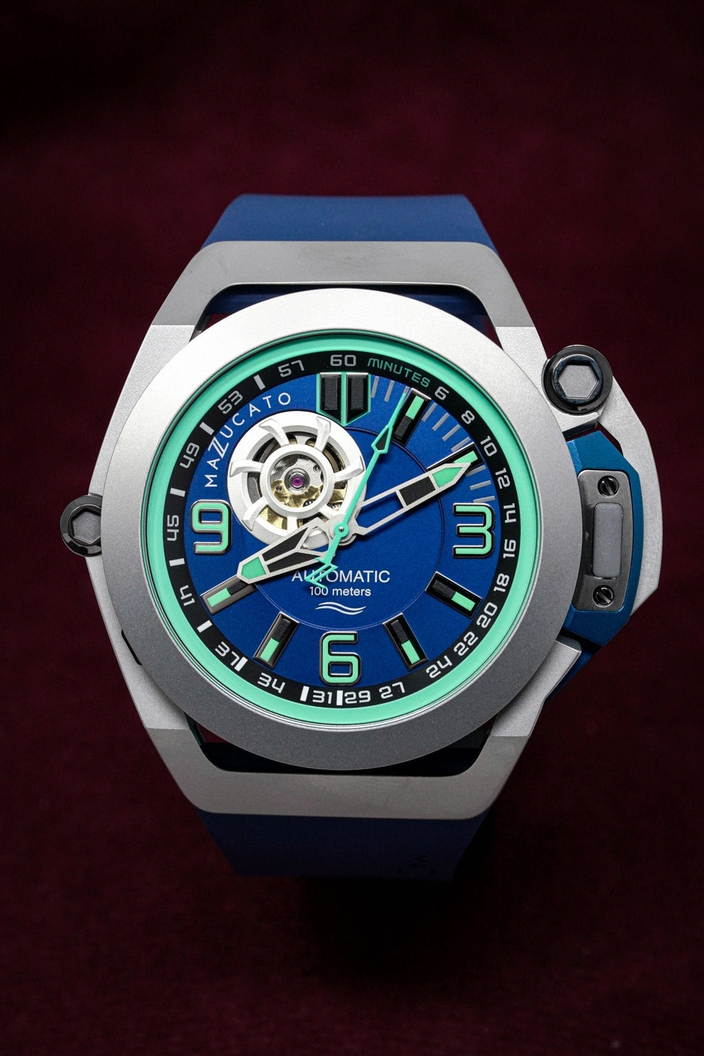 Mazzucato Automatic reversible Watch Scuba Blue Green