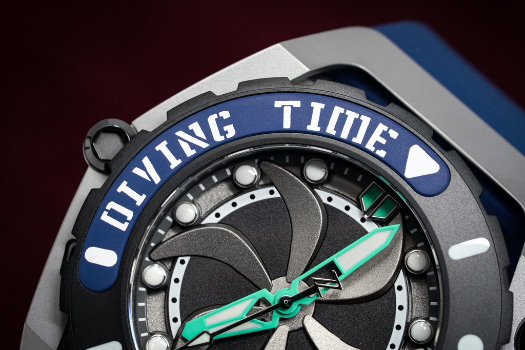Mazzucato Automatic reversible Watch Scuba Blue Green