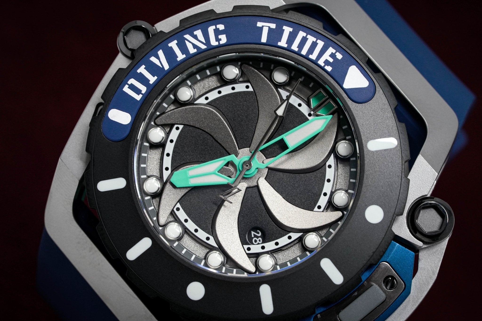Mazzucato Automatic reversible Watch Scuba Blue Green