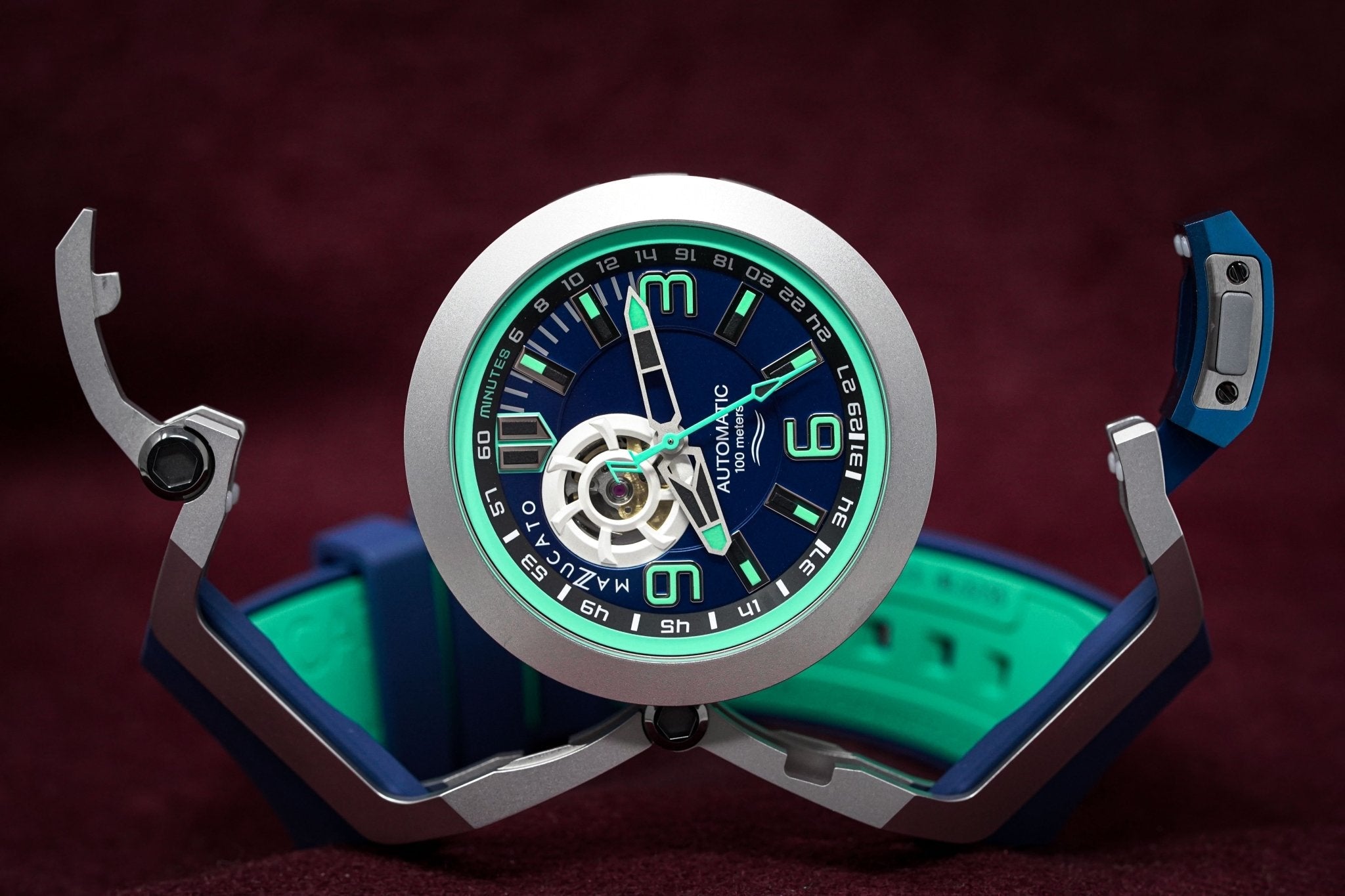 Mazzucato Automatic reversible Watch Scuba Blue Green