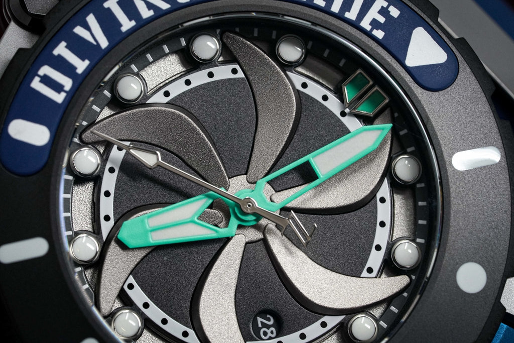 Mazzucato Automatic reversible Watch Scuba Blue Green