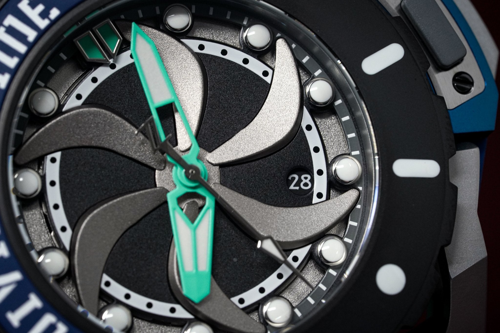 Mazzucato Automatic reversible Watch Scuba Blue Green