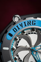 Mazzucato Automatic Reversible Watch Scuba Blue Grey