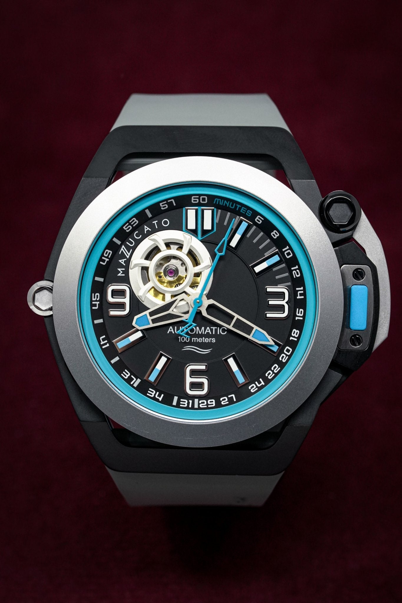Mazzucato Automatic Reversible Watch Scuba Blue Grey