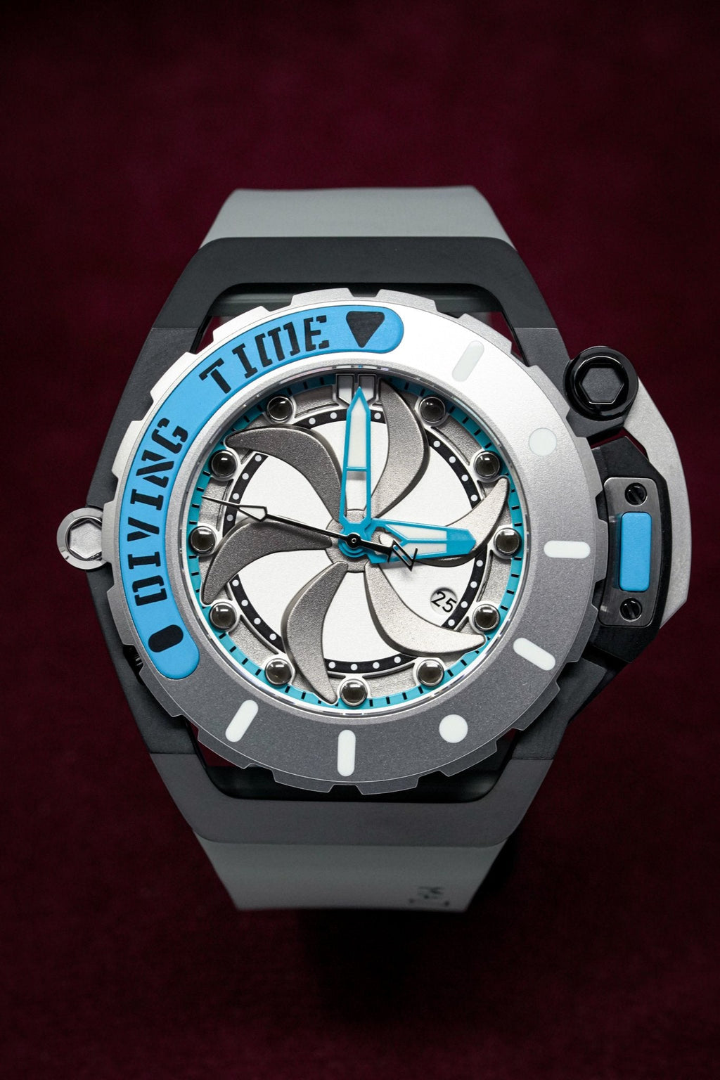 Mazzucato Automatic Reversible Watch Scuba Blue Grey