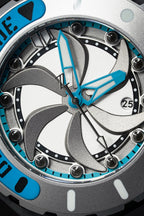Mazzucato Automatic Reversible Watch Scuba Blue Grey