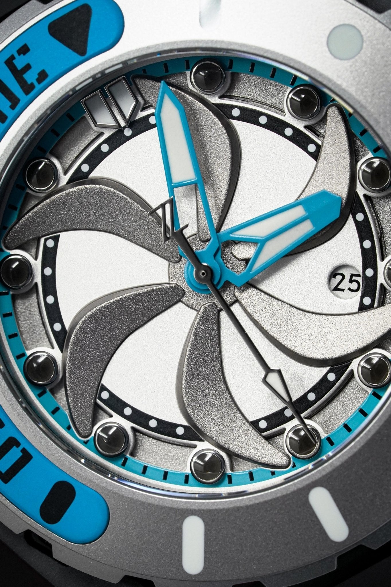 Mazzucato Automatic Reversible Watch Scuba Blue Grey