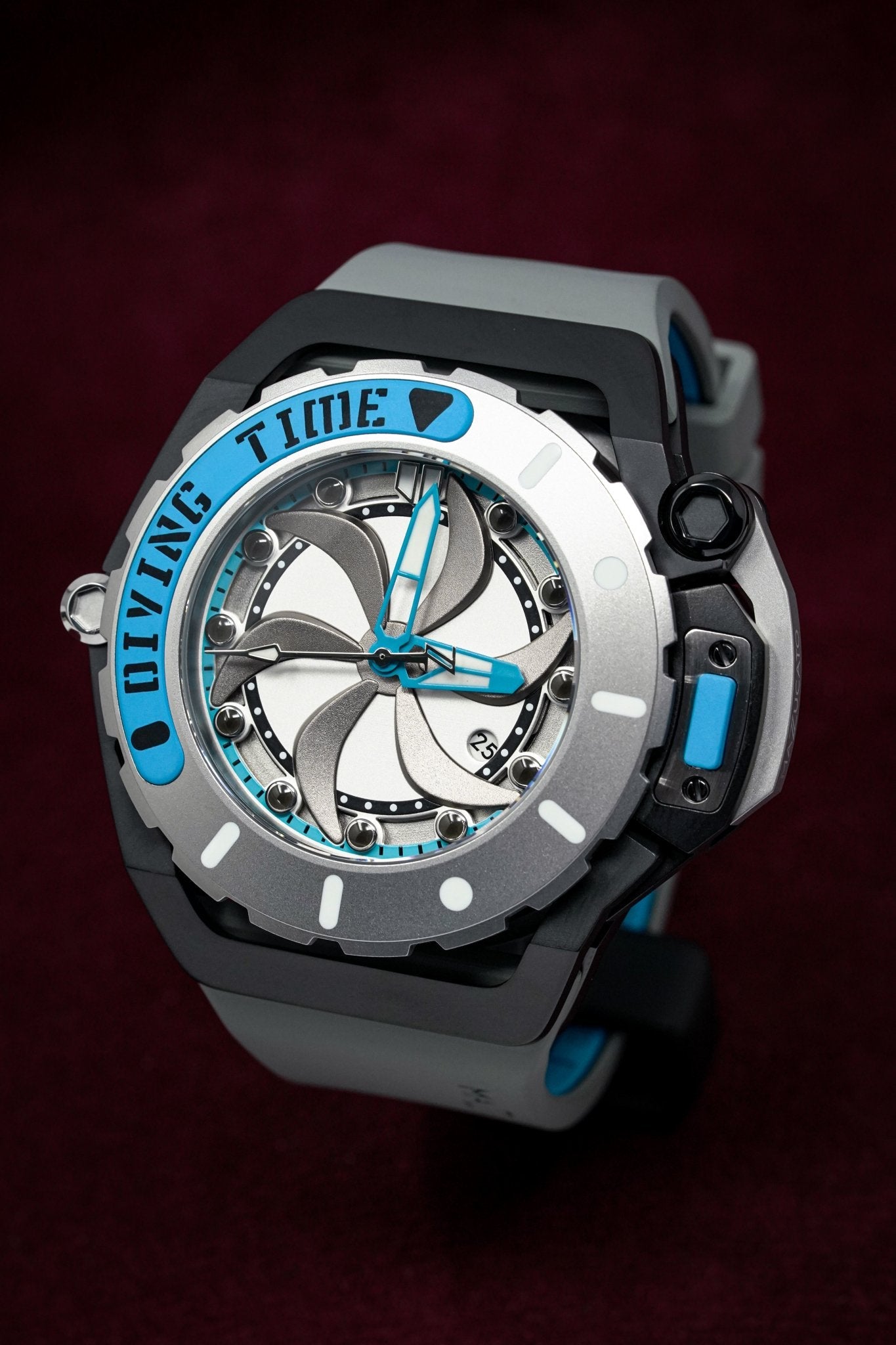 Mazzucato Automatic Reversible Watch Scuba Blue Grey