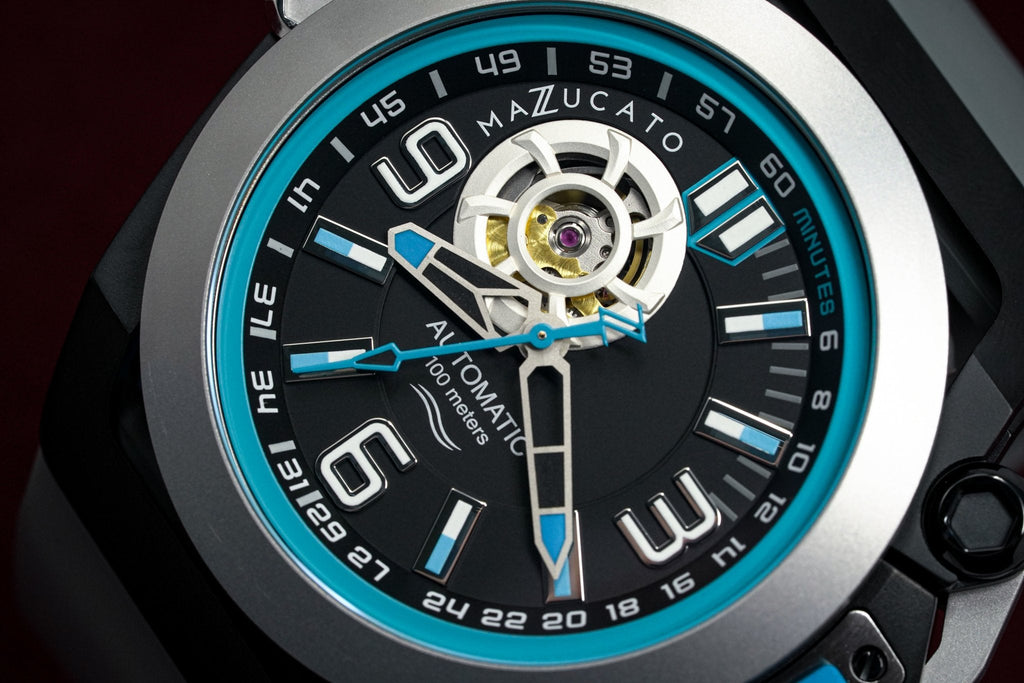 Mazzucato Automatic Reversible Watch Scuba Blue Grey