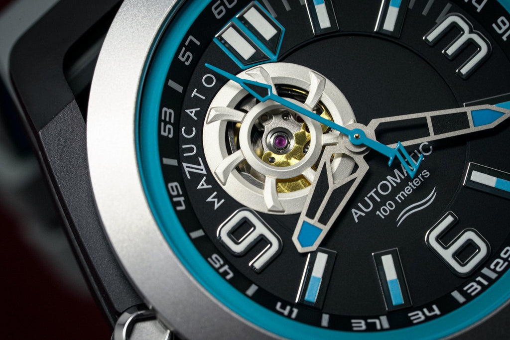 Mazzucato Automatic Reversible Watch Scuba Blue Grey