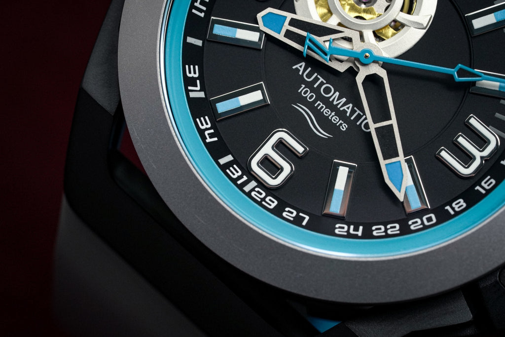 Mazzucato Automatic Reversible Watch Scuba Blue Grey