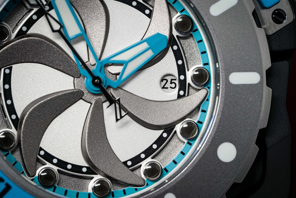 Mazzucato Automatic Reversible Watch Scuba Blue Grey