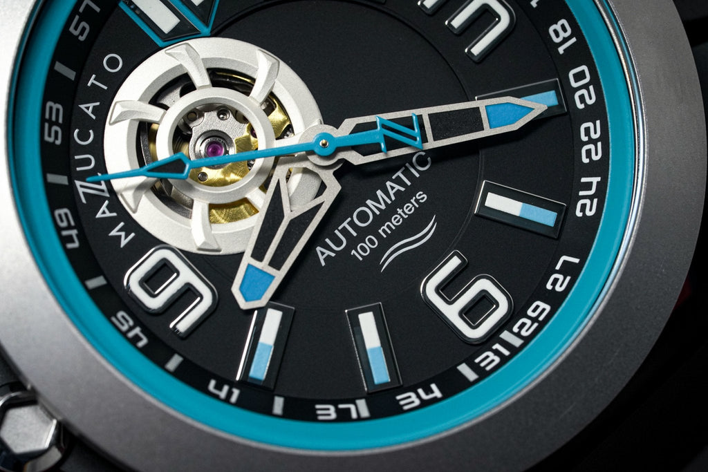 Mazzucato Automatic Reversible Watch Scuba Blue Grey