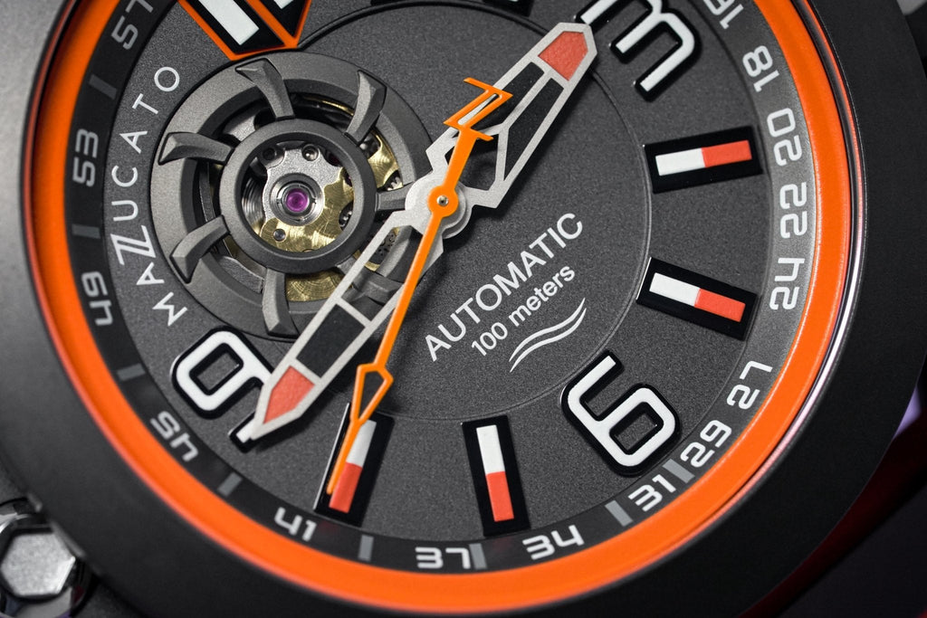 Mazzucato Automatic Reversible Watch Scuba Orange