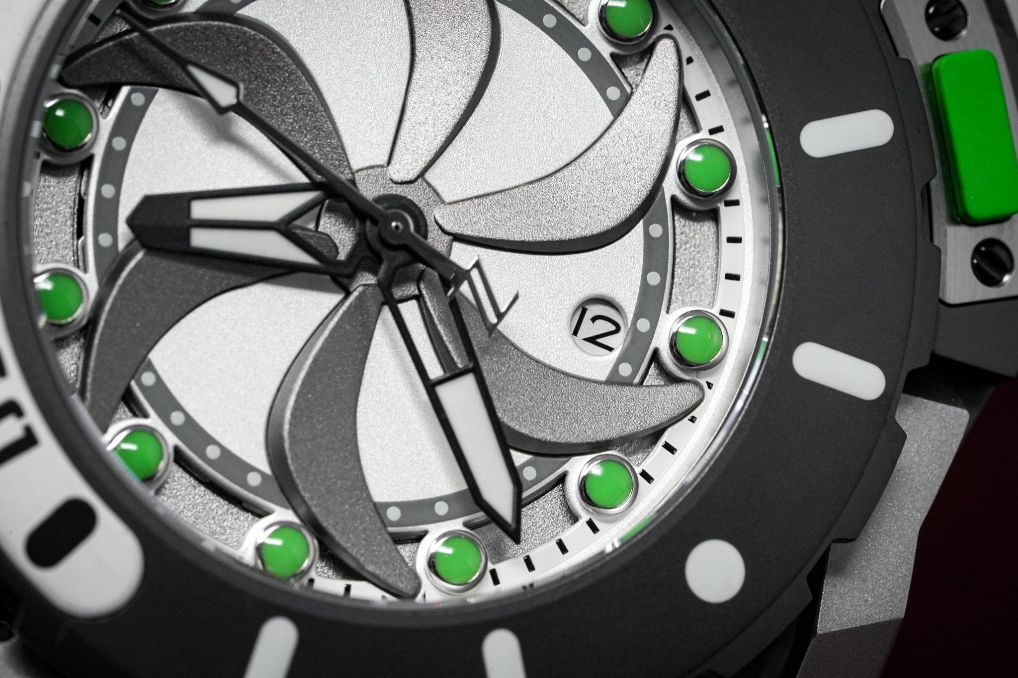 Mazzucato Automatic Reversible Watch Scuba White Green