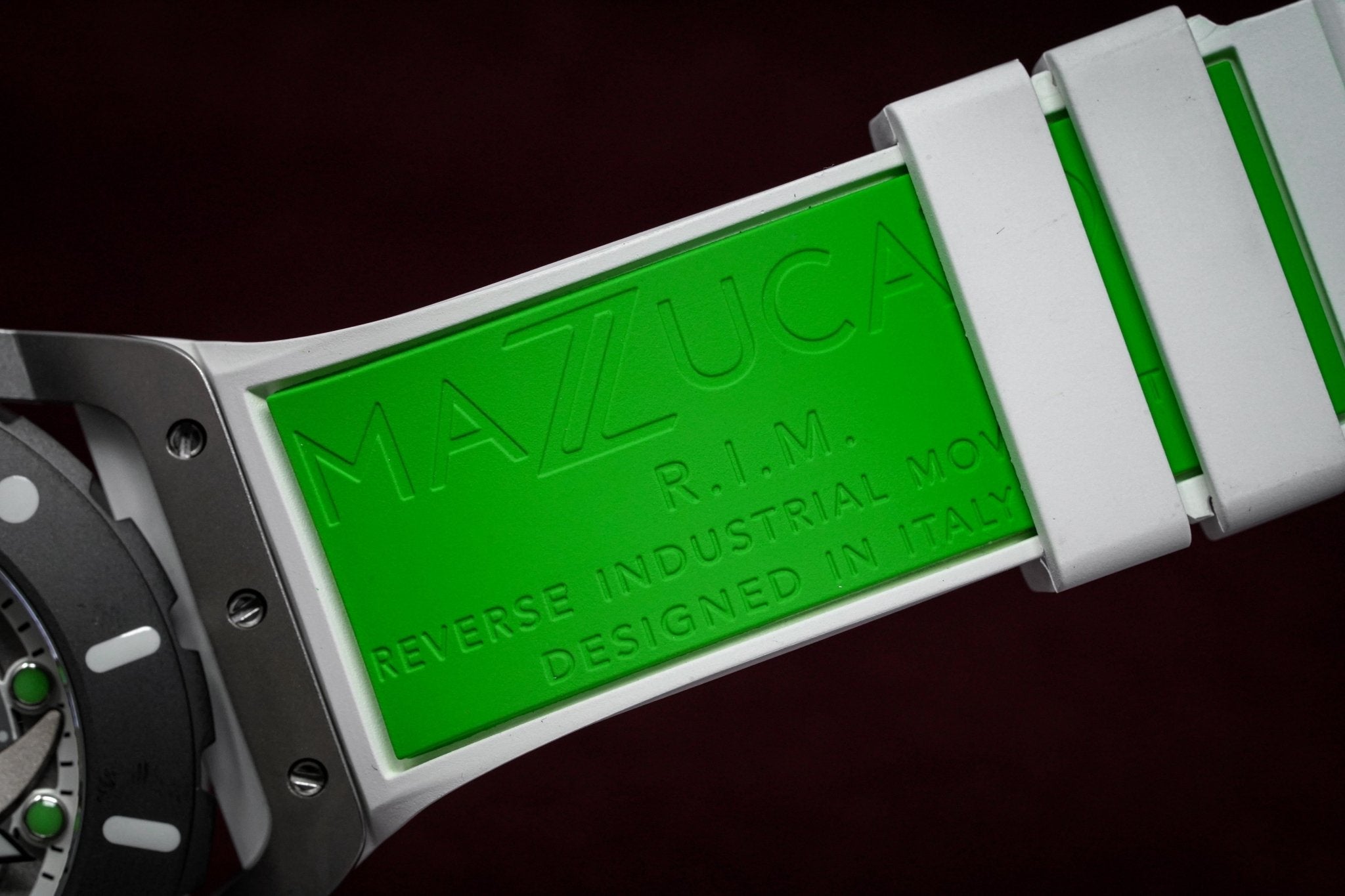 Mazzucato Automatic Reversible Watch Scuba White Green