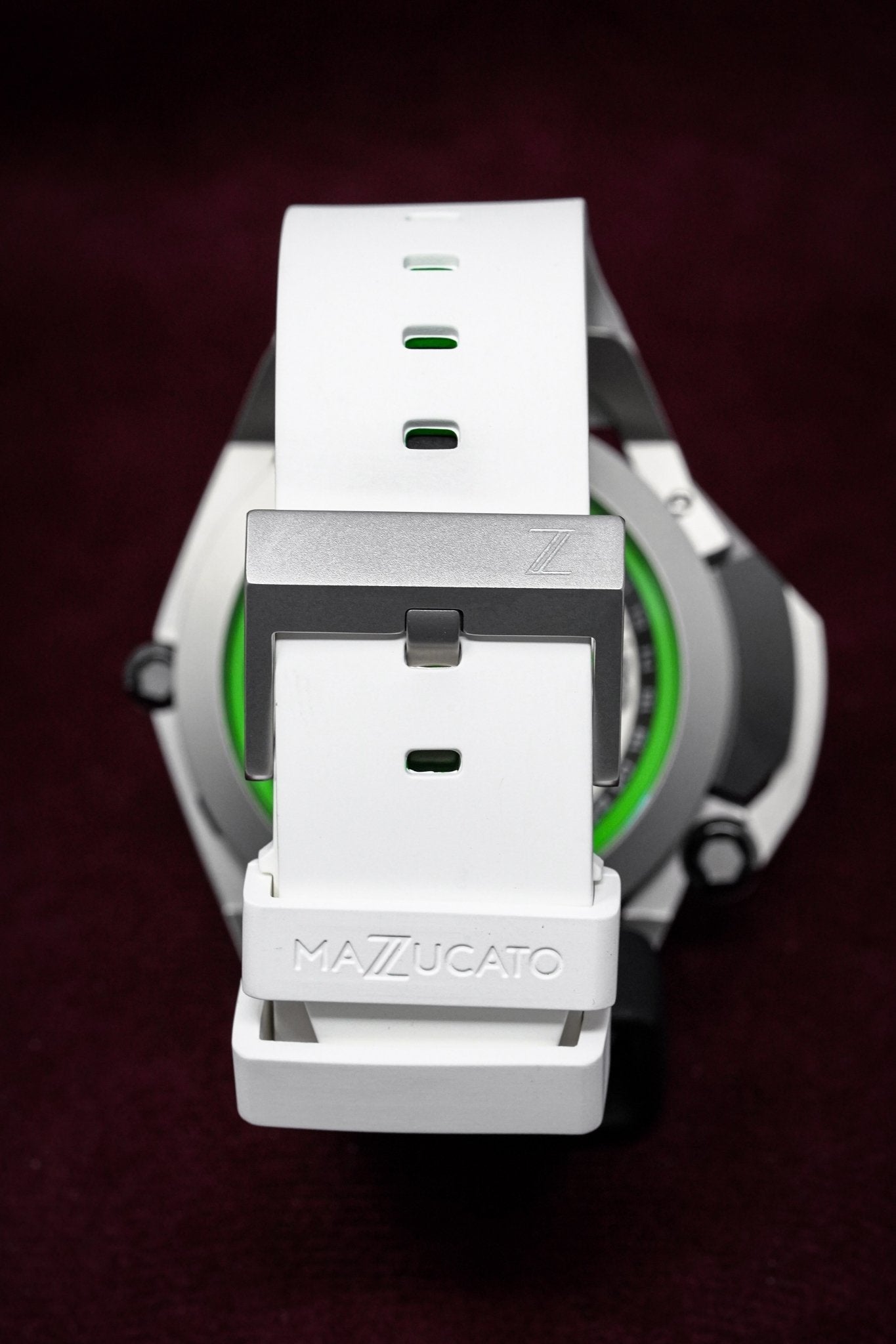 Mazzucato Automatic Reversible Watch Scuba White Green