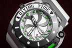 Mazzucato Automatic Reversible Watch Scuba White Green