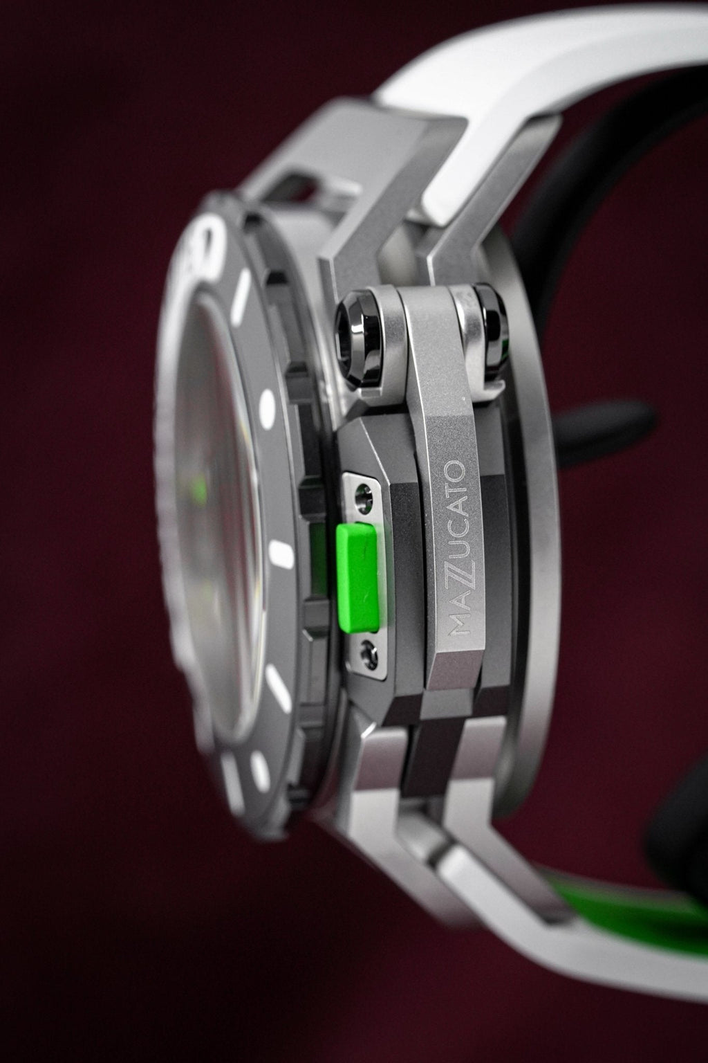 Mazzucato Automatic Reversible Watch Scuba White Green