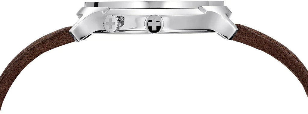 Mondaine Watch Helvetica No1 White Brown