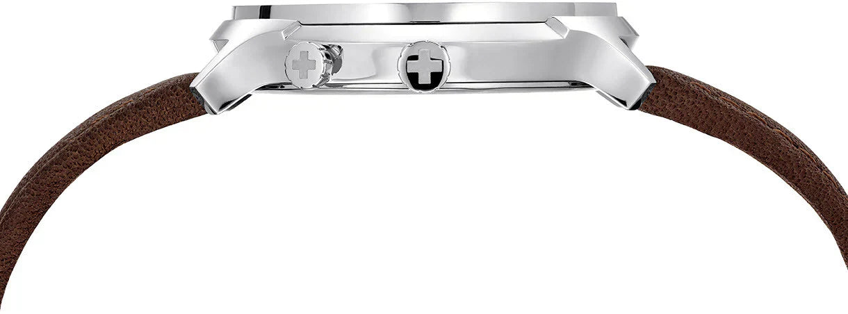 Mondaine Watch Helvetica No1 White Brown
