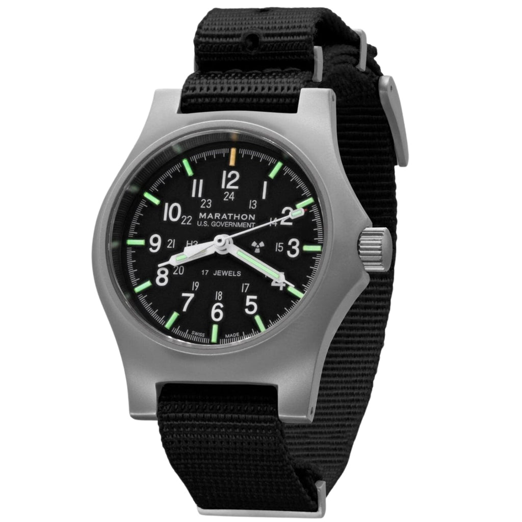 Marathon Officer’s Watch Mechanical GPM US Government Marking Black Defence Strap