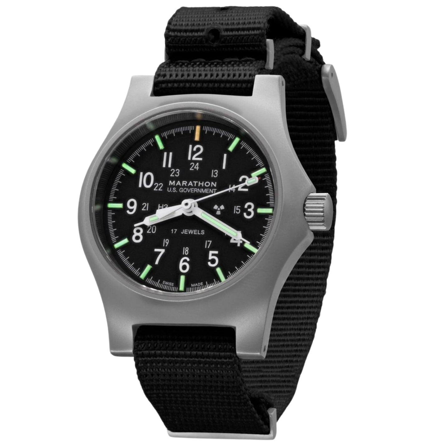 Marathon Officer’s Watch Mechanical GPM US Government Marking Black Defence Strap