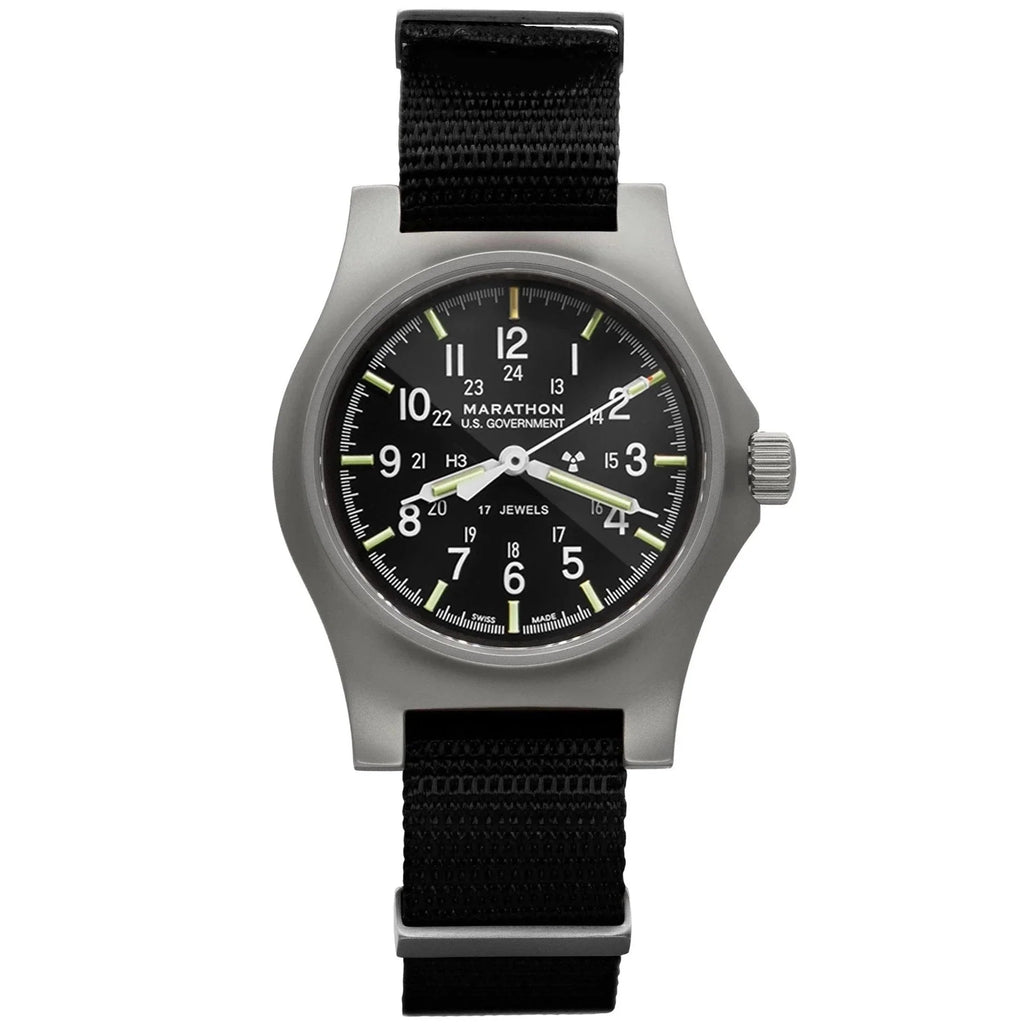 Marathon Officer’s Watch Mechanical GPM US Government Marking Black Defence Strap