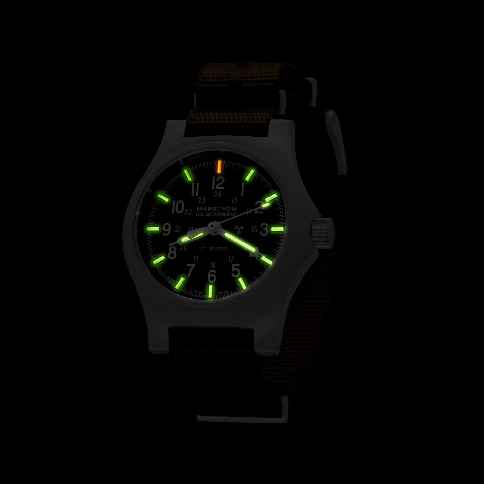 Marathon Officer’s Watch Mechanical GPM US Government Marking Black Defence Strap