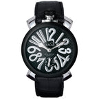 Gaga Milano Men's Black Manuale Black Mechanical Watch