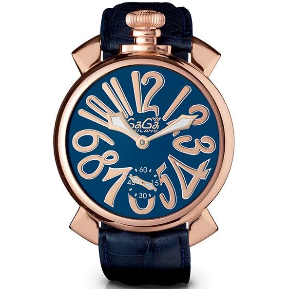 Gaga Milano Men's Black Manuale Mechanical Watch