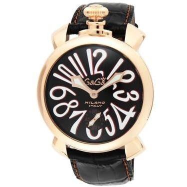 Gaga Milano Men's Black Manuale Mechanical Watch