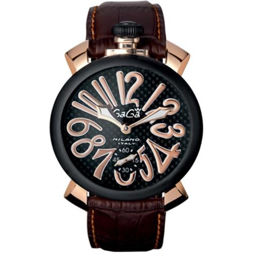 Gaga Milano Men's Black Manuale Mechanical Watch
