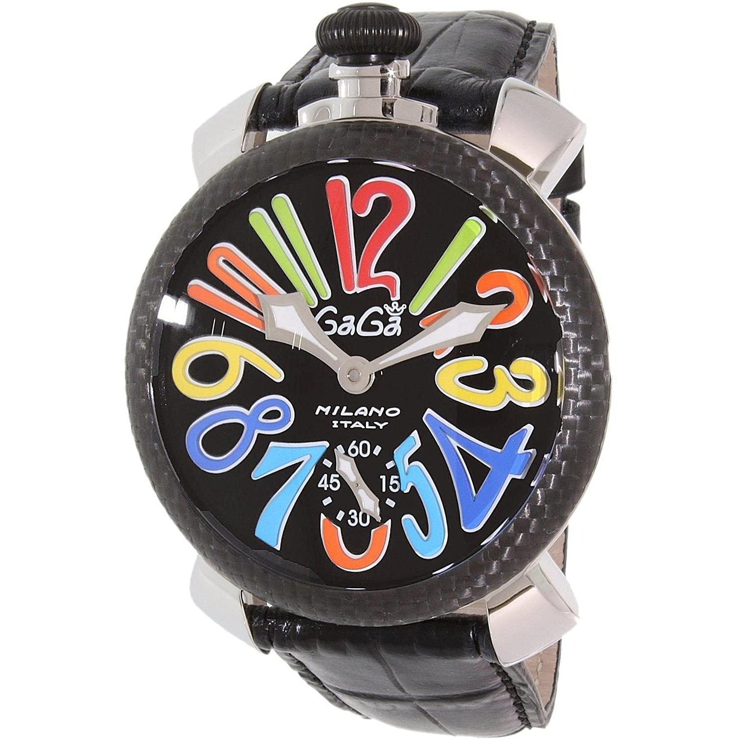 Gaga Milano Men's Black Manuale Mechanical Watch