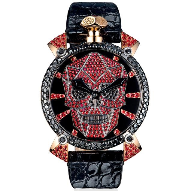 Gaga Milano Men's Black Manuale Mechanical Watch
