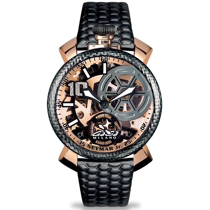 Gaga Milano Men's Black Neymar Mechanical Watch