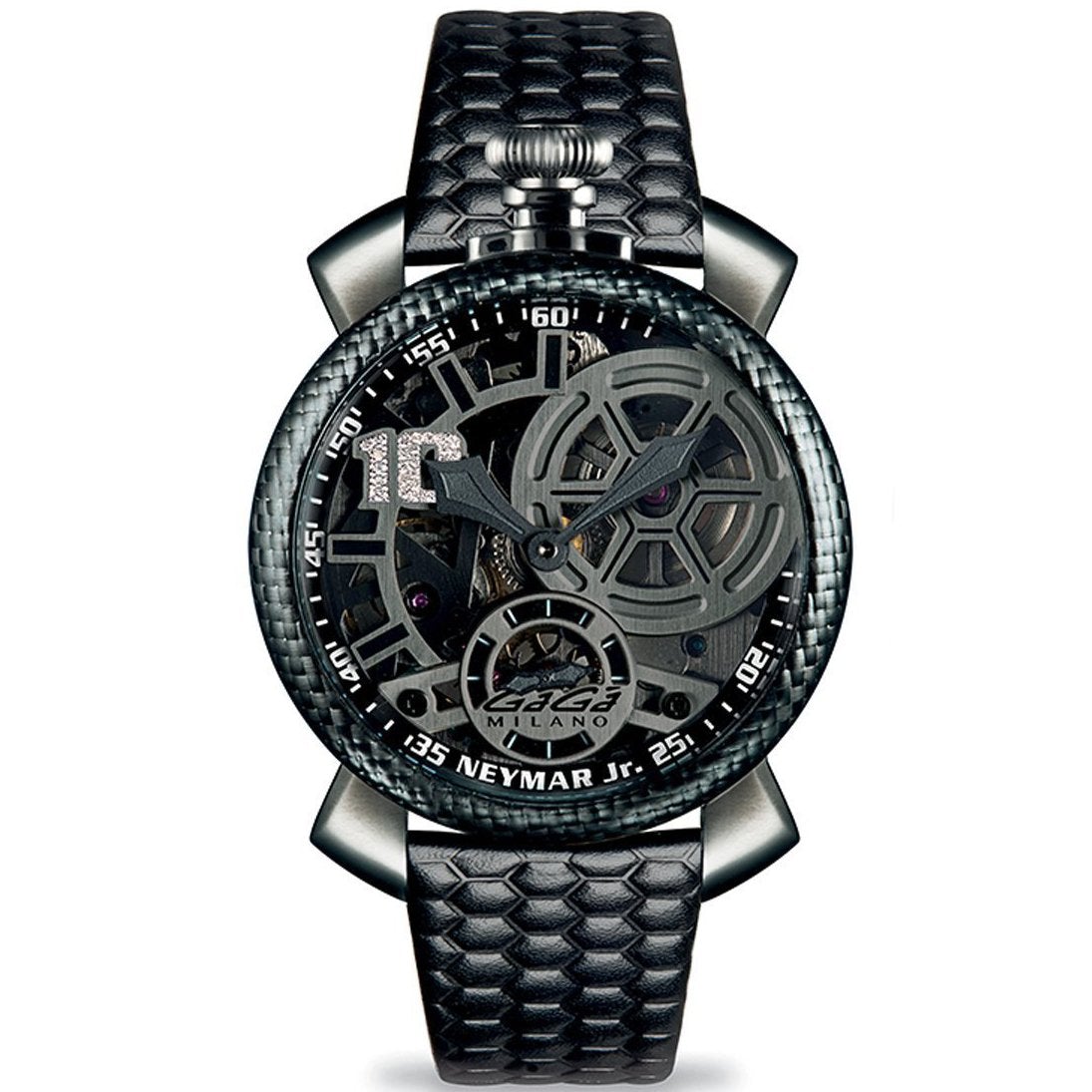 Gaga Milano Men's Black Neymar Mechanical Watch