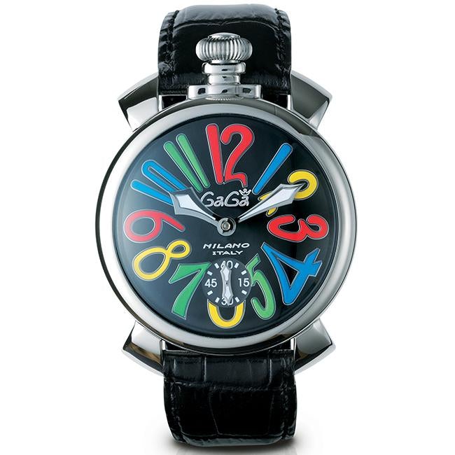 Gaga Milano Men's Black Skeleton Mechanical Watch
