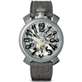 Gaga Milano Men's Black Skeleton Mechanical Watch