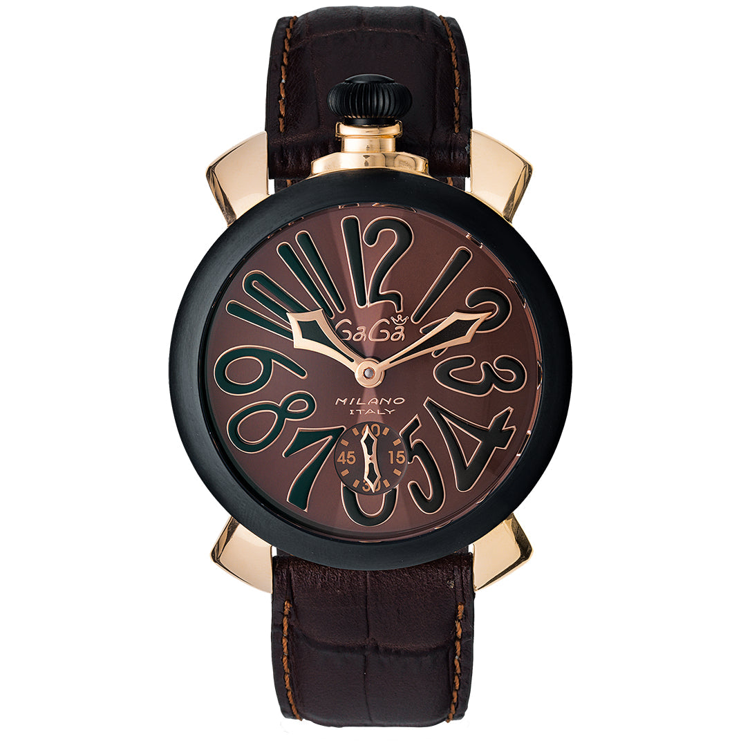 Gaga Milano Men's Brown Manuale Mechanical Watch