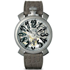 Gaga Milano Men's Grey Skeleton Mechanical Watch