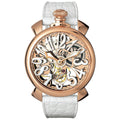 Gaga Milano Men's White Skeleton Mechanical Watch