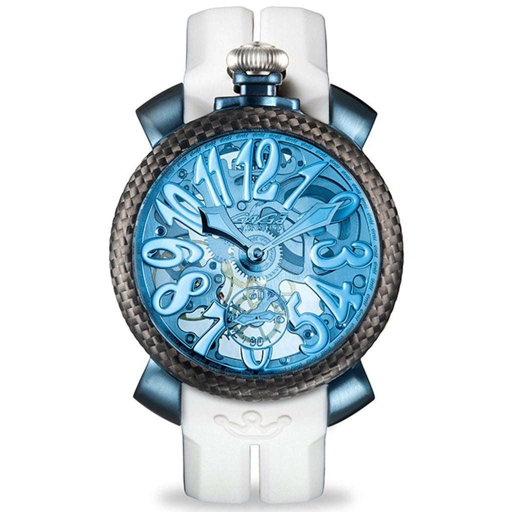 Gaga Milano Men's White Skeleton Mechanical Watch