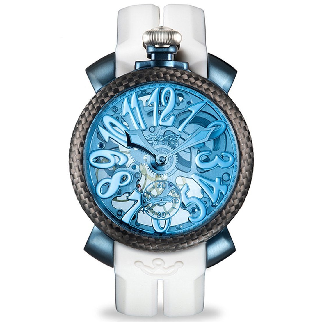 Gaga Milano Men's White Skeleton Mechanical Watch
